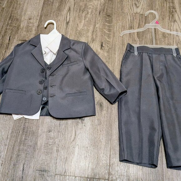 Toddler Formal Suit - Peanut Butter Collection 4 Pieces Grey Suit Size 2 - Picture 1 of 8
